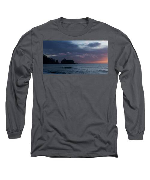 Serene Coastal Sunset with Cliffs Long Sleeve T-Shirt