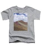 Colorful Mountain Range Under Cloudy Sky Toddler T-Shirt