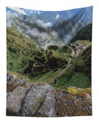 Misty Mountain Pathway Of The Inca Trail Tapestry
