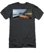 Driftwood on a Pebbled Beach T-Shirt