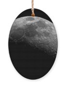 Illuminated Half Of The Moon Ornament