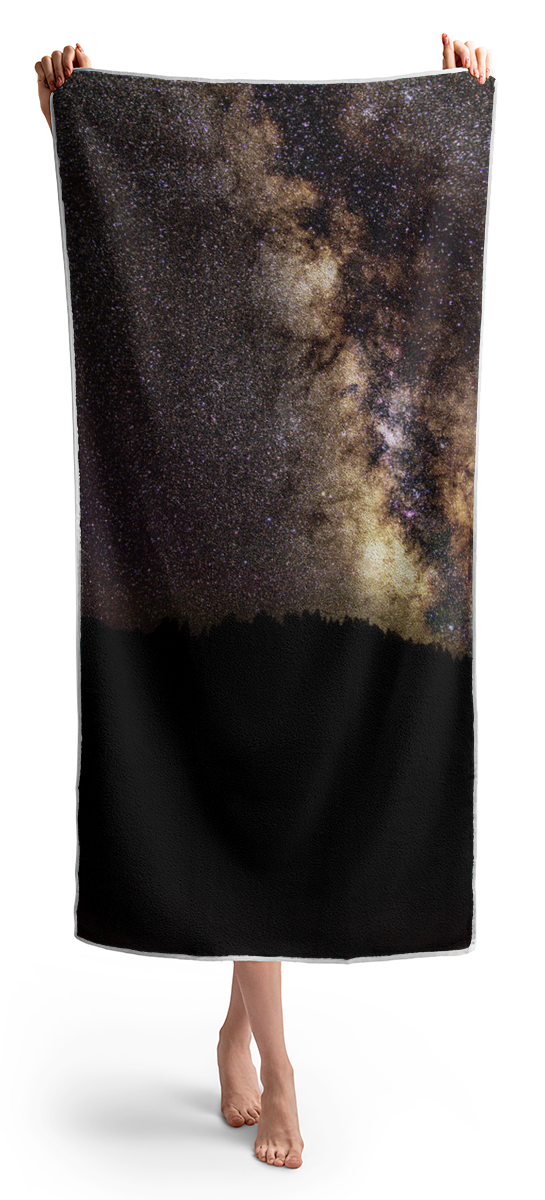 Night Sky Brimming With Stars Beach Towel