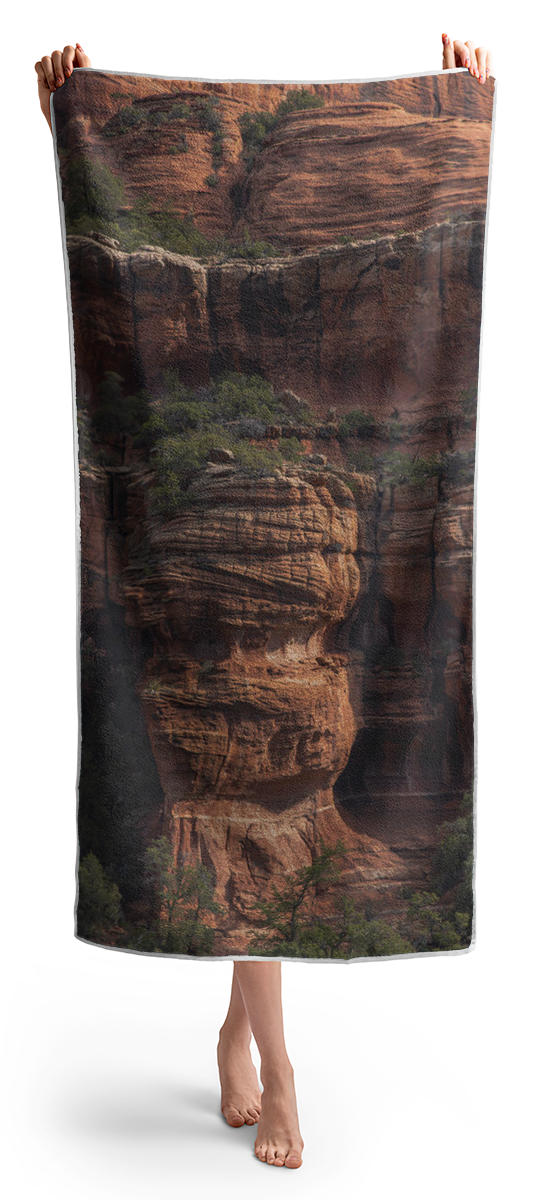 Majestic Red Rock Formations In Sedona Arizona Beach Towel