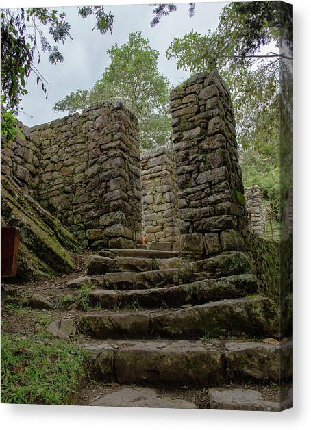 Ancient Stone Passageway Canvas Art Print by Brandon Wichmann