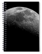 Illuminated Half Of The Moon Spiral Notebook