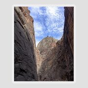 Towering Canyon Cliffs And Blue Sky Sticker