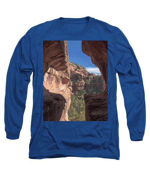 Canyon View Framed By Rocky Cliffs Long Sleeve T-Shirt
