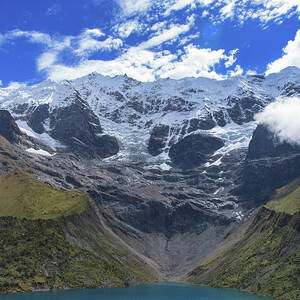 Majestic Mountain Overlooks Humantay Lake by Brandon Wichmann