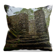Ancient Stone Passageway Throw Pillow