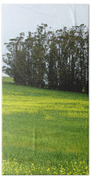 Rolling Hills With Blooming Wildflowers Bath Towel