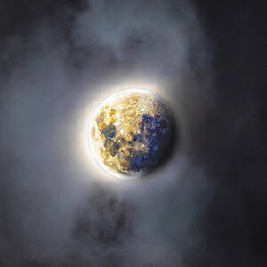 Celestial Moon in Ethereal Glow by Brandon Wichmann