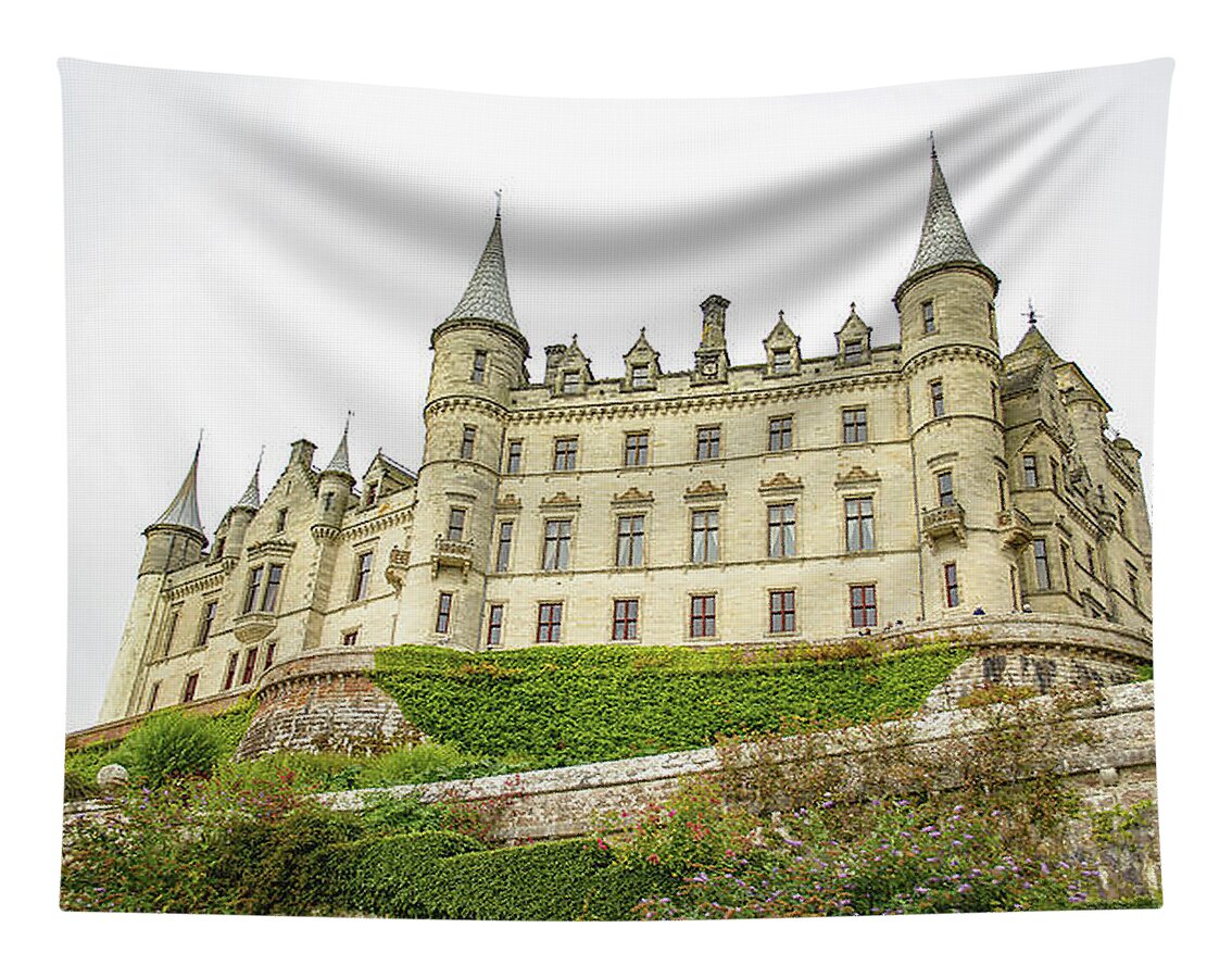 Majestic Castle On Hill Tapestry