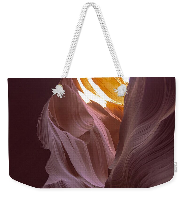 Curves Of Sunlit Antelope Canyon Walls Weekender Tote Bag