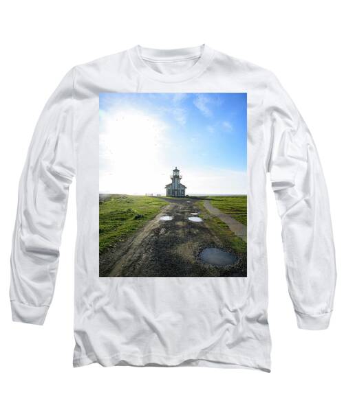 Lighthouse Under A Bright Sky Long Sleeve T-Shirt