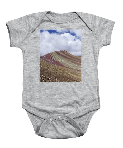 Colorful Mountain Range Under Cloudy Sky Baby One-Piece