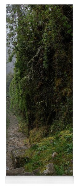 Misty Forest Pathway On The Inca Trail Yoga Mat