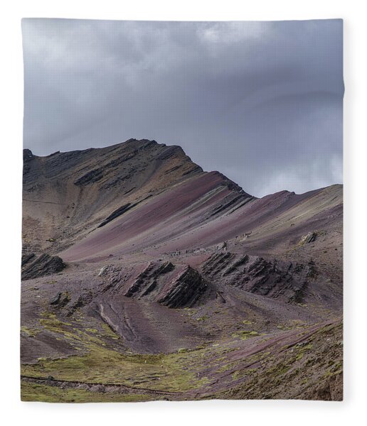 Majestic Andean Mountainscape With Colorful Striations Fleece Blanket