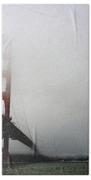 Golden Gate Bridge Disappears Into Misty Fog Beach Towel