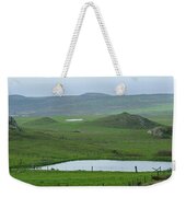 Tranquil Green Hills And Distant Sea Weekender Tote Bag