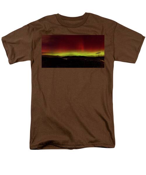Northern Lights Over Wasatch Mountain Range Men's T-Shirt  (Regular Fit) by Brandon Wichmann