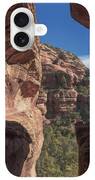 Canyon View Framed By Rocky Cliffs iPhone Case