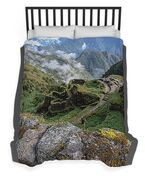 Misty Mountain Pathway Of The Inca Trail Duvet Cover