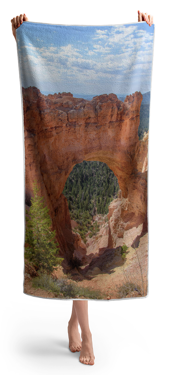 Majestic Natural Rock Arch In Bryce Canyon National Park Beach Towel