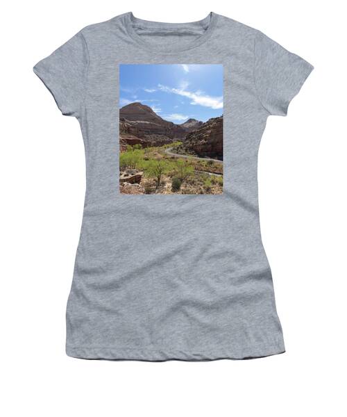 Winding Road Through Desert Canyon Women's T-Shirt