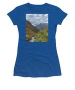 Trail Through Majestic Mountain Landscape To Dead Woman's Pass Women's T-Shirt