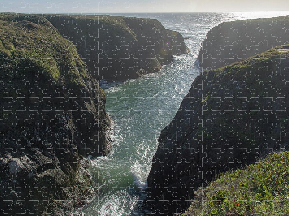 Dramatic Coastal Cliff Scene Jigsaw Puzzle