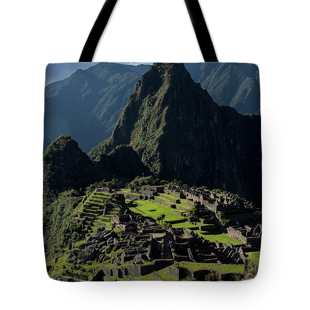 Majestic Ruins In A Mountain Valley Tote Bag