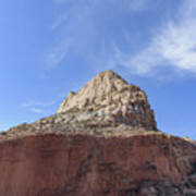 Majestic Mountain Peak Under Blue Sky Art Print