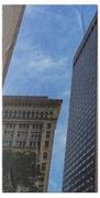 Skyscrapers Against Blue Sky Bath Towel