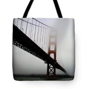 Golden Gate Bridge Disappears Into Misty Fog Tote Bag