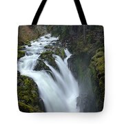 Serene Flow Through Mossy Forest Tote Bag