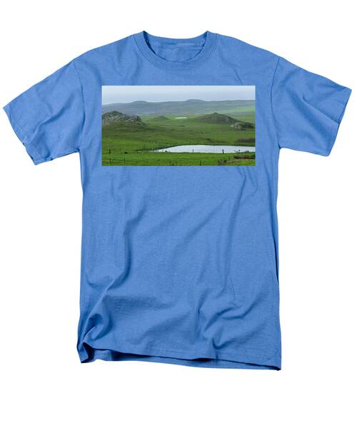 Tranquil Green Hills And Distant Sea Men's T-Shirt  (Regular Fit)