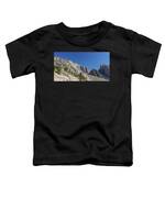 Majestic Mountain Peaks Under Blue Sky Toddler T-Shirt