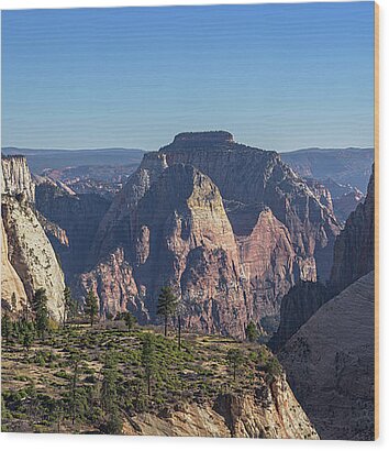 Majestic Mountain Range View Wood Print by Brandon Wichmann