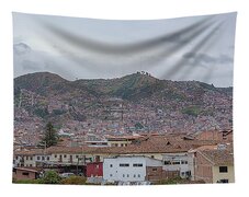 Rooftops and Hills of Cusco Tapestry