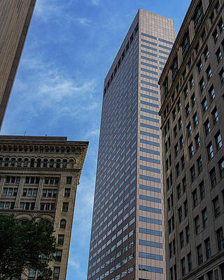 Skyscrapers Against Blue Sky Wall Art
