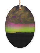 Vibrant Aurora Over Wasatch Mountain Range Ornament