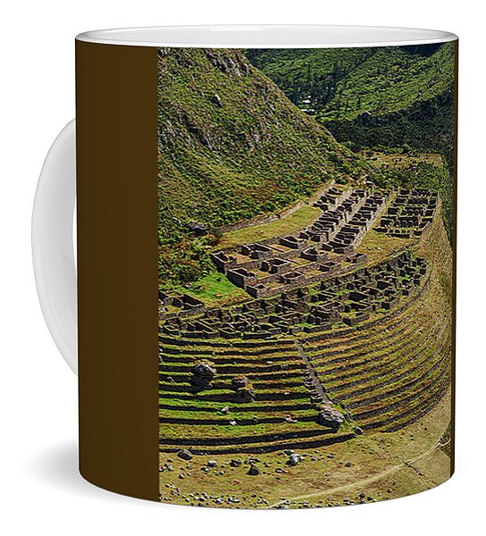 Ancient Terraces And Ruins In Andes Mountains Coffee Mug