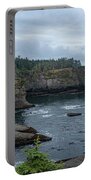 Serene Coastal Cliffs at Dawn Portable Battery Charger