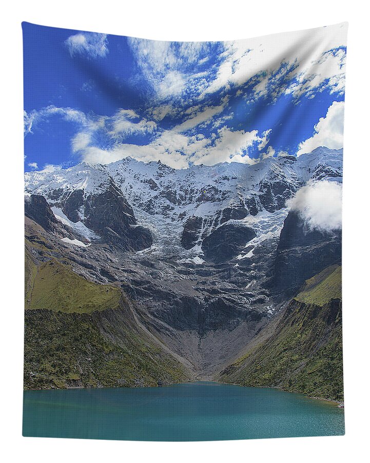 Majestic Mountain Overlooks Humantay Lake Tapestry