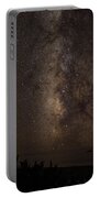 Milky Way Over Tranquil Shoreline Portable Battery Charger