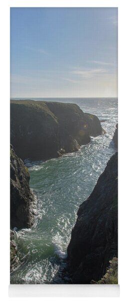 Dramatic Coastal Cliff Scene Yoga Mat