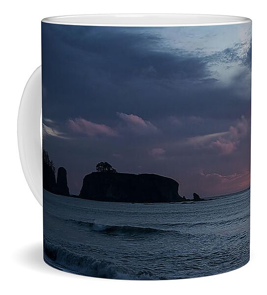 Serene Coastal Sunset with Cliffs Coffee Mug