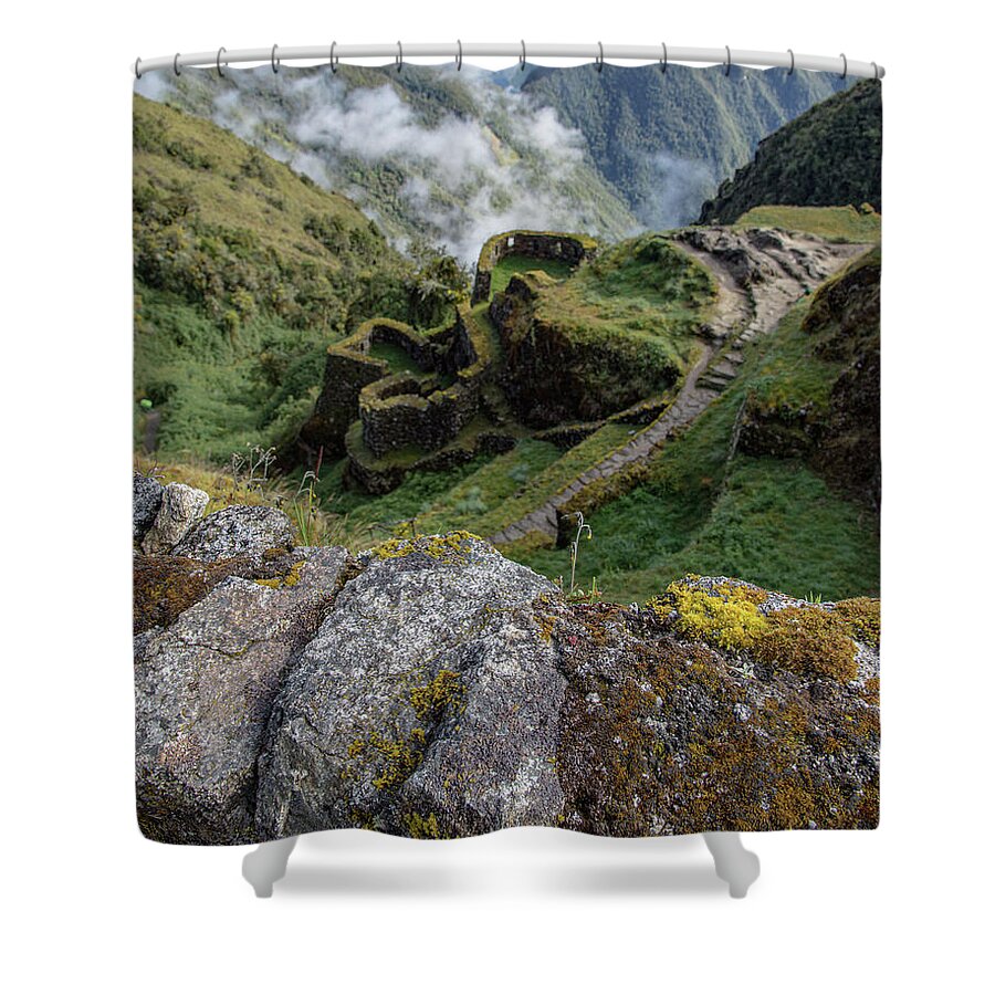 Misty Mountain Pathway Of The Inca Trail Shower Curtain