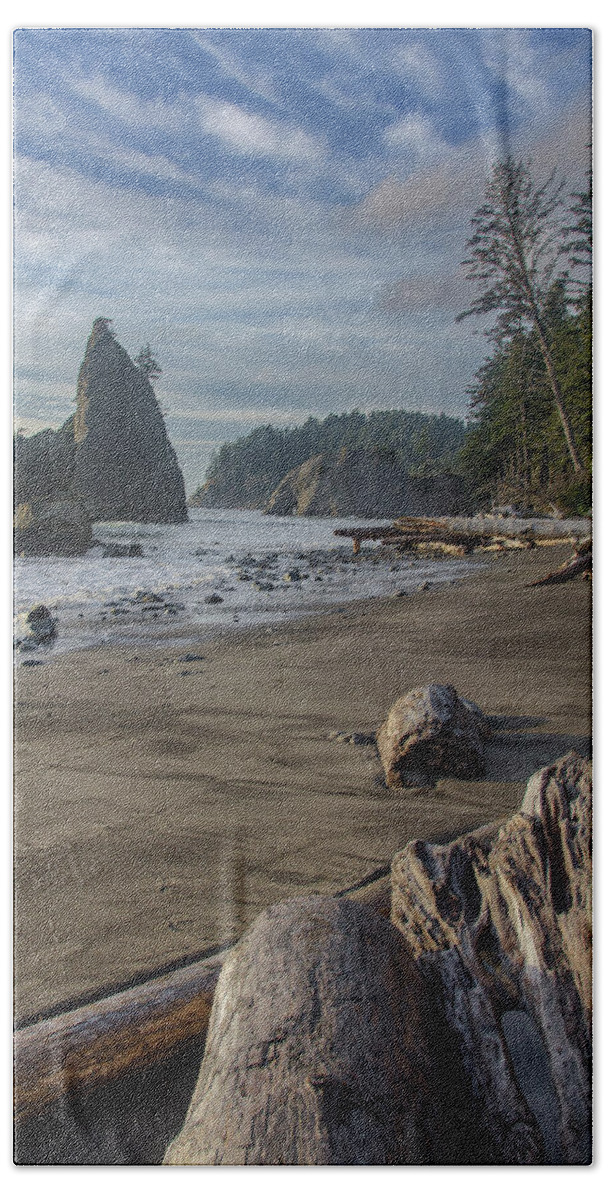 Rugged Coastal Landscape Hand Towel