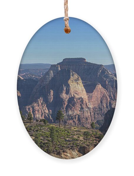 Majestic Mountain Range View Ornament